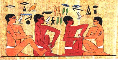 Fresque réflexologie Egypte